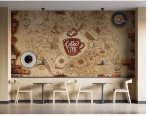 vẽ tranh tường quán cafe