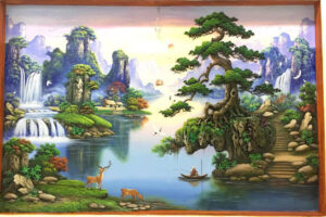 Tranh đắp nổi sơn thuỷ hữu tình 1