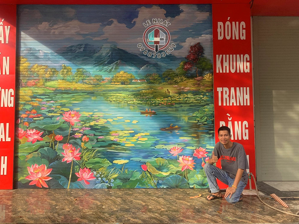 Bản hoàn thiện Thi công Vẽ tranh cửa cuốn tại tp Lào CaiBản hoàn thiện Thi công Vẽ tranh cửa cuốn tại tp Lào Cai