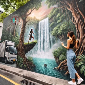 Tranh vẽ tường 3d tương tác