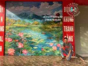 Vẽ của cuốn tranh phong cảnh 3d tại tp Lào Cai