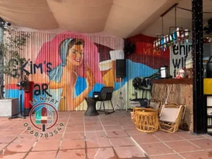 Vẽ tranh tường quán cafe Kim 176 Vệ Hồ - Tây Hồ - Hà Nội