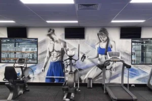 Vẽ tranh tường phòng Gym- ms06