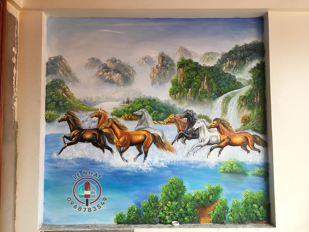 Tranh đắp mã đáo thành công tại Gia Lâm - Hà Nội