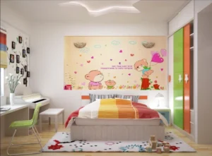 Vẽ tường phòng ngủ cute