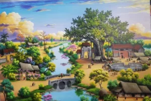 Tranh đồng quê 3d đẹp - ms869