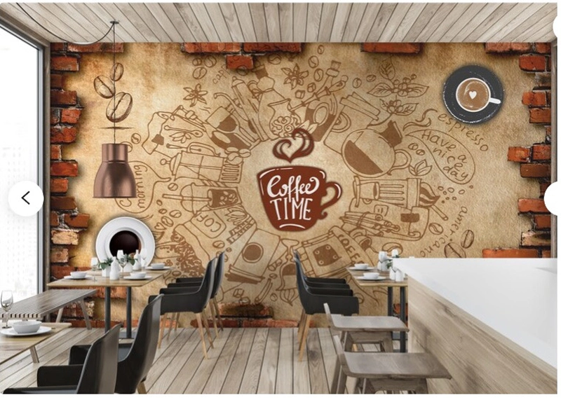 Vẽ tranh tường 3d quán cafe tại Vũ Xuân Thiều - Long Biên - Hà Nội 3 Tranh trang trí quán cafe - ms686