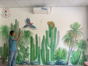 Tranh trang trí quán trà sữa tại Hoài Đức - HN