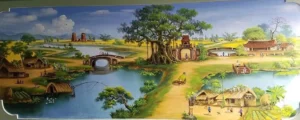 Tranh vẽ tường đồng quê - ms558