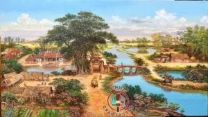 Vẽ tranh phong cảnh 3d cảnh đồng quê