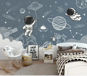 Vẽ tranh tường cho bé trai - Ms008