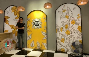 Vẽ tường quán cafe đẹp tại tt Liên Quan - Thạch Thất - Hà Nội