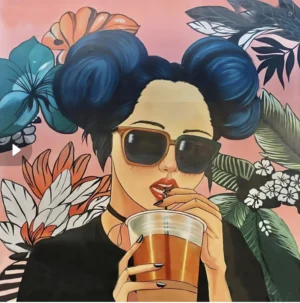 Tranh trang trí quán trà sữa -ms992