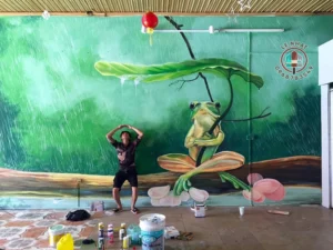 Tranh trang trí quán trà sữa tại tt Tây Đằng - Ba Vì - Hà Nội