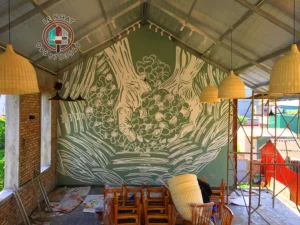 Vẽ trang trí tường quán cafe tại Gia Lâm - Hà Nội