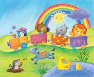 Vẽ tranh tường mầm non ngộ nghĩnh - ms89