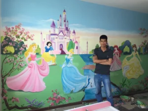 Vẽ tranh tường 3d phòng ngủ cho bé gái tại Nam Từ Liêm - Hà Nội