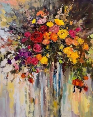 Tranh sơn dầu hiện đại - treo phong khách, phòng ngủ căn hộ - ms 08