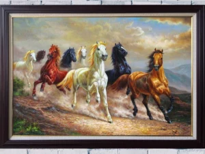 Tranh sơn dầu mã đáo thành công - ms02