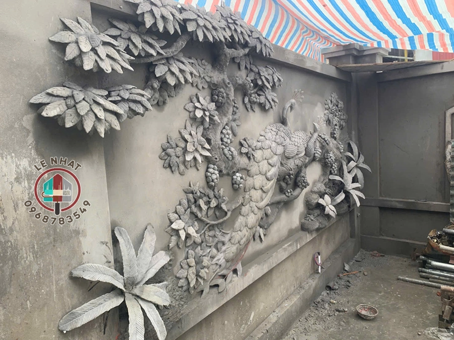 Chi tiet be mat tranh dap noi thu cong