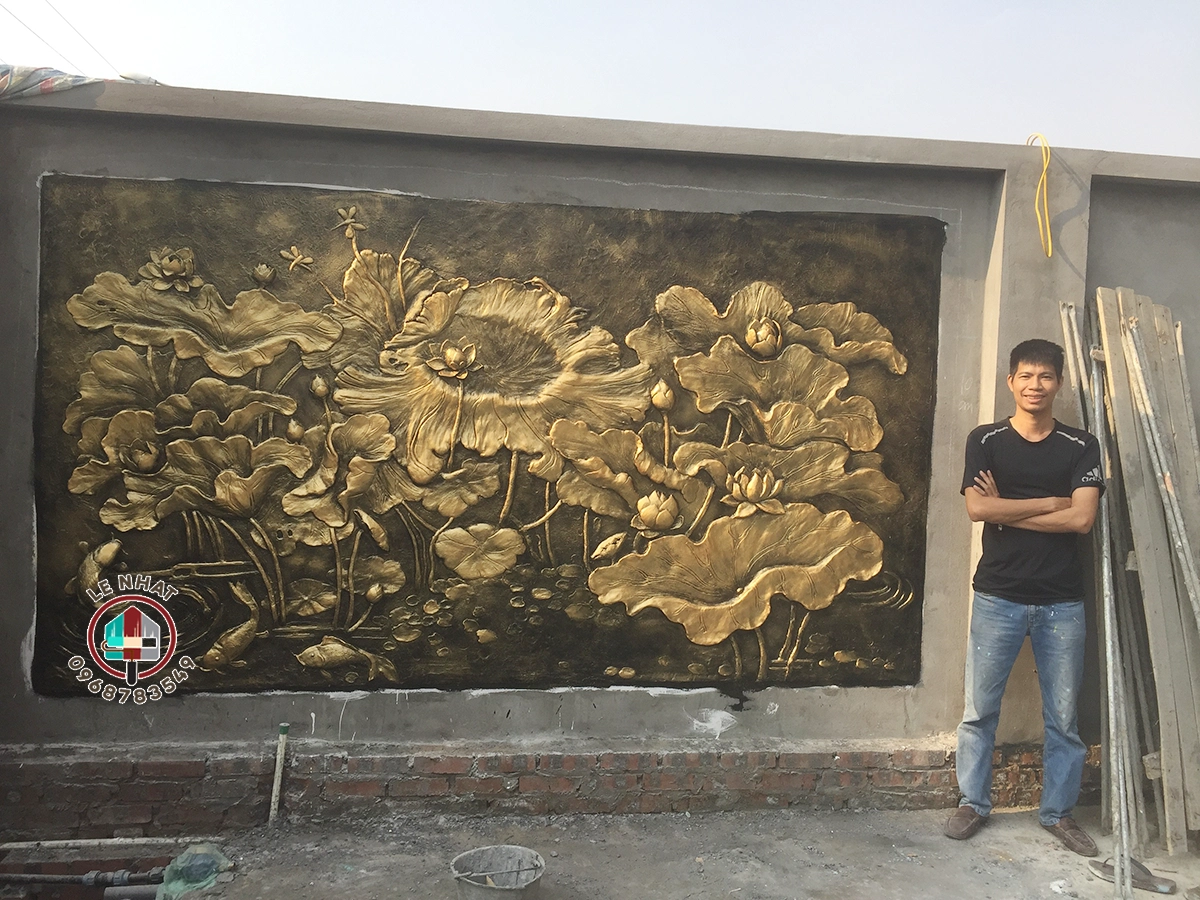 Tranh Dap Noi nghe thuat dap bang xi mang