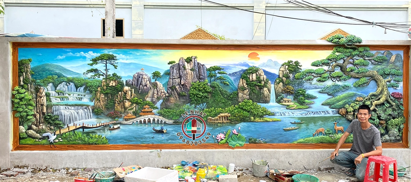 Tranh phu dieu dap noi phong canh